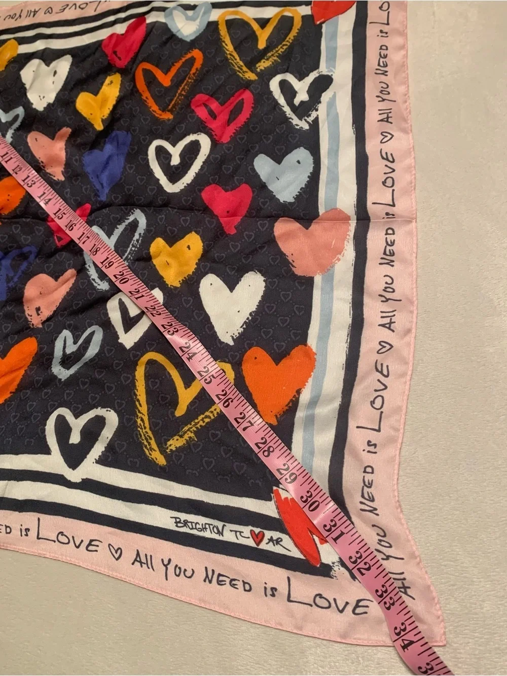 BRIGHTON “Color of Love” scarf designed by Tom Clancy GUC (Preloved)